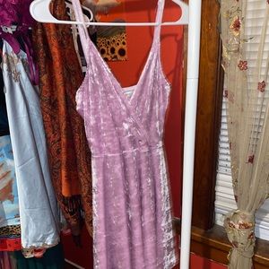 Zumiez Lavender Velvet Short Dress